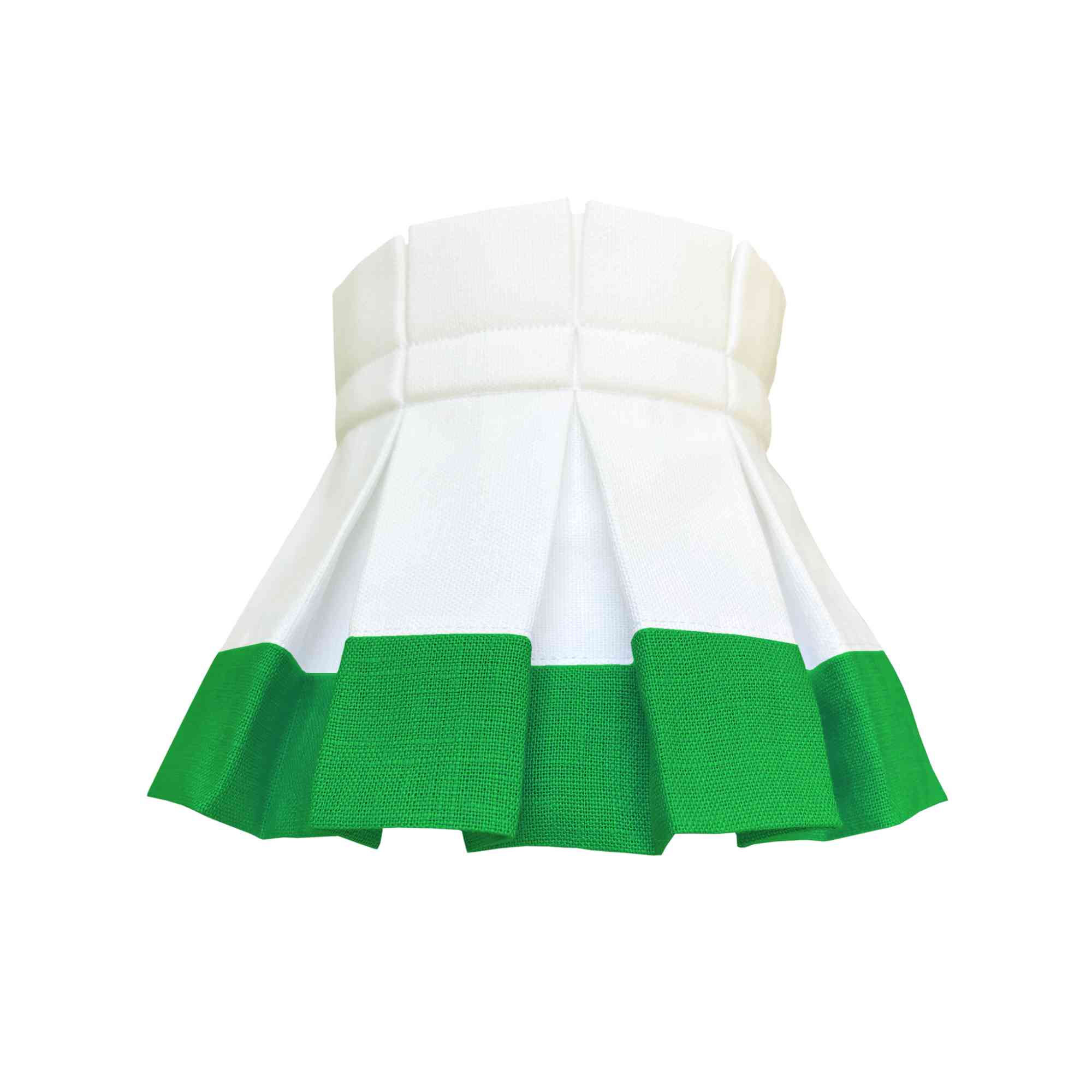 COLORBLOCK CLASSIC BOX PLEAT LAMPSHADE | WHITE/GREEN