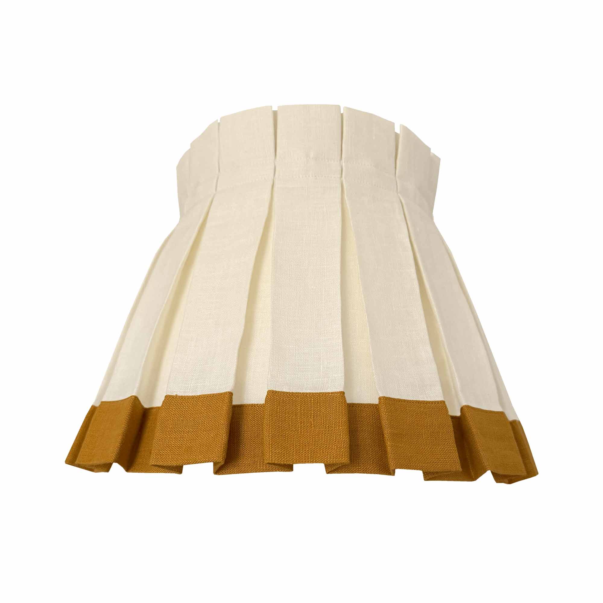COLORBLOCK CLASSIC BOX PLEAT LAMPSHADE | IVORY/MUSTARD