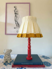 COLORBLOCK CLASSIC BOX PLEAT LAMPSHADE | IVORY/MUSTARD
