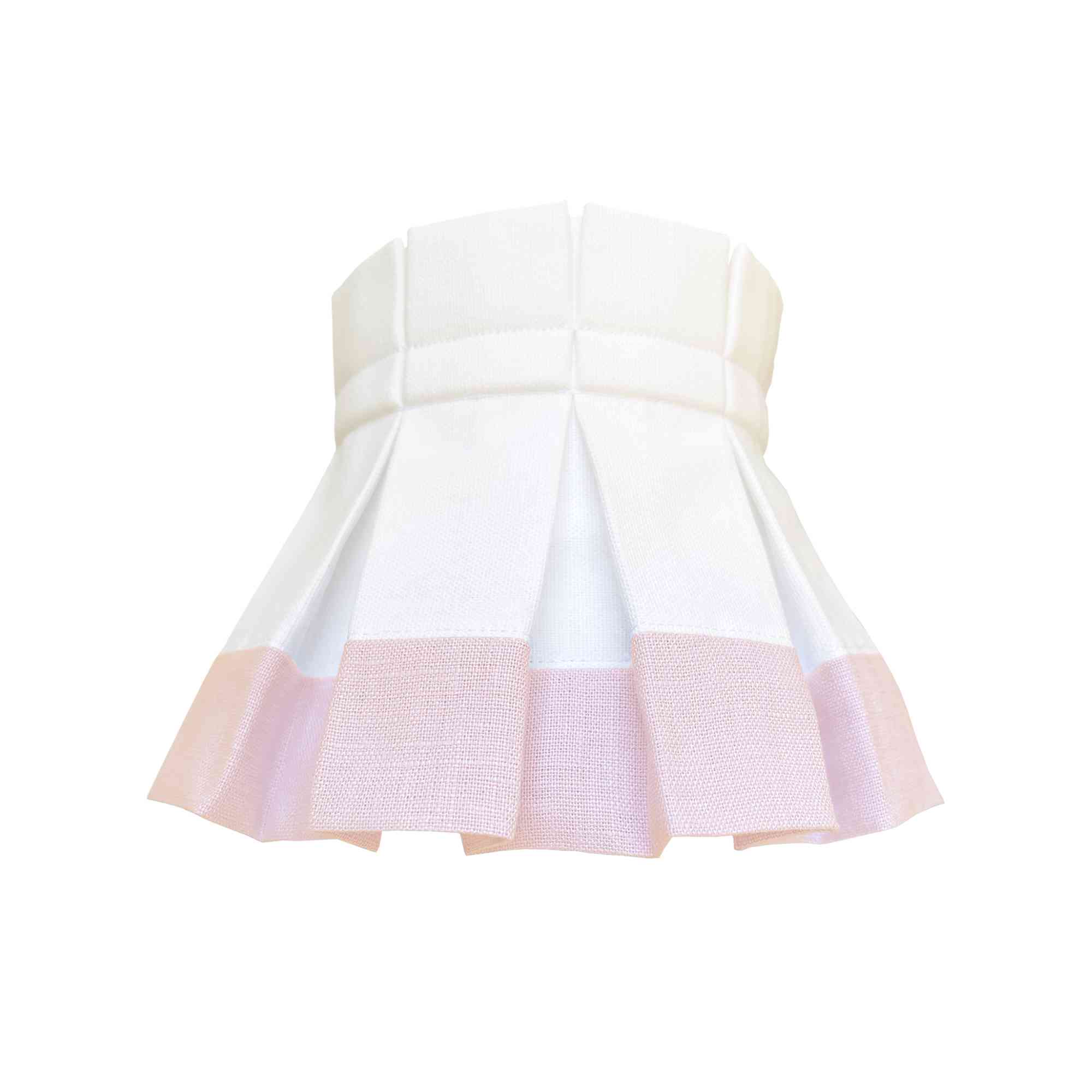 COLORBLOCK CLASSIC BOX PLEAT LAMPSHADE | WHITE/PINK