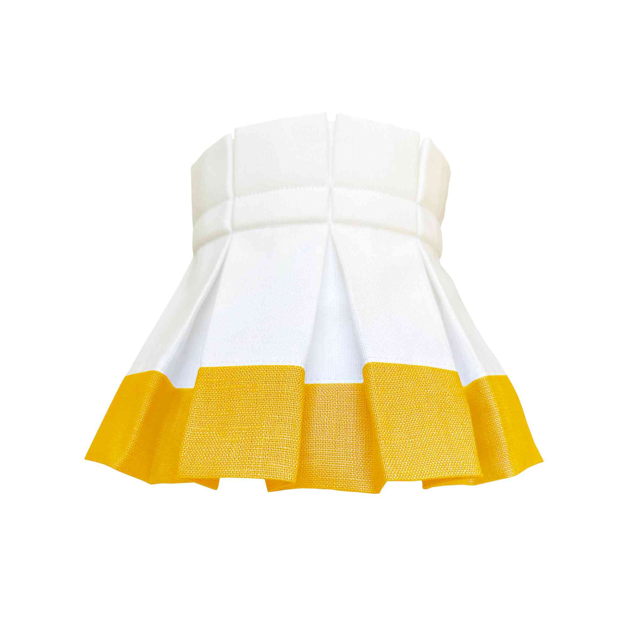 COLORBLOCK CLASSIC BOX PLEAT LAMPSHADE | WHITE/YELLOW