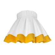 COLORBLOCK RELAXED BOX PLEAT LAMPSHADE | WHITE/YELLOW