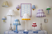PLAID CLASSIC BOX PLEAT LAMPSHADE | BLUE
