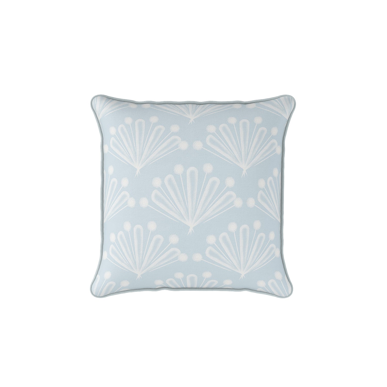 Sky Blue Lumbar Throw Pillow in geometric pattern