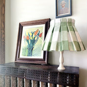 PLAID CLASSIC BOX PLEAT LAMPSHADE | GREEN