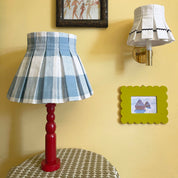 PLAID CLASSIC BOX PLEAT LAMPSHADE | BLUE