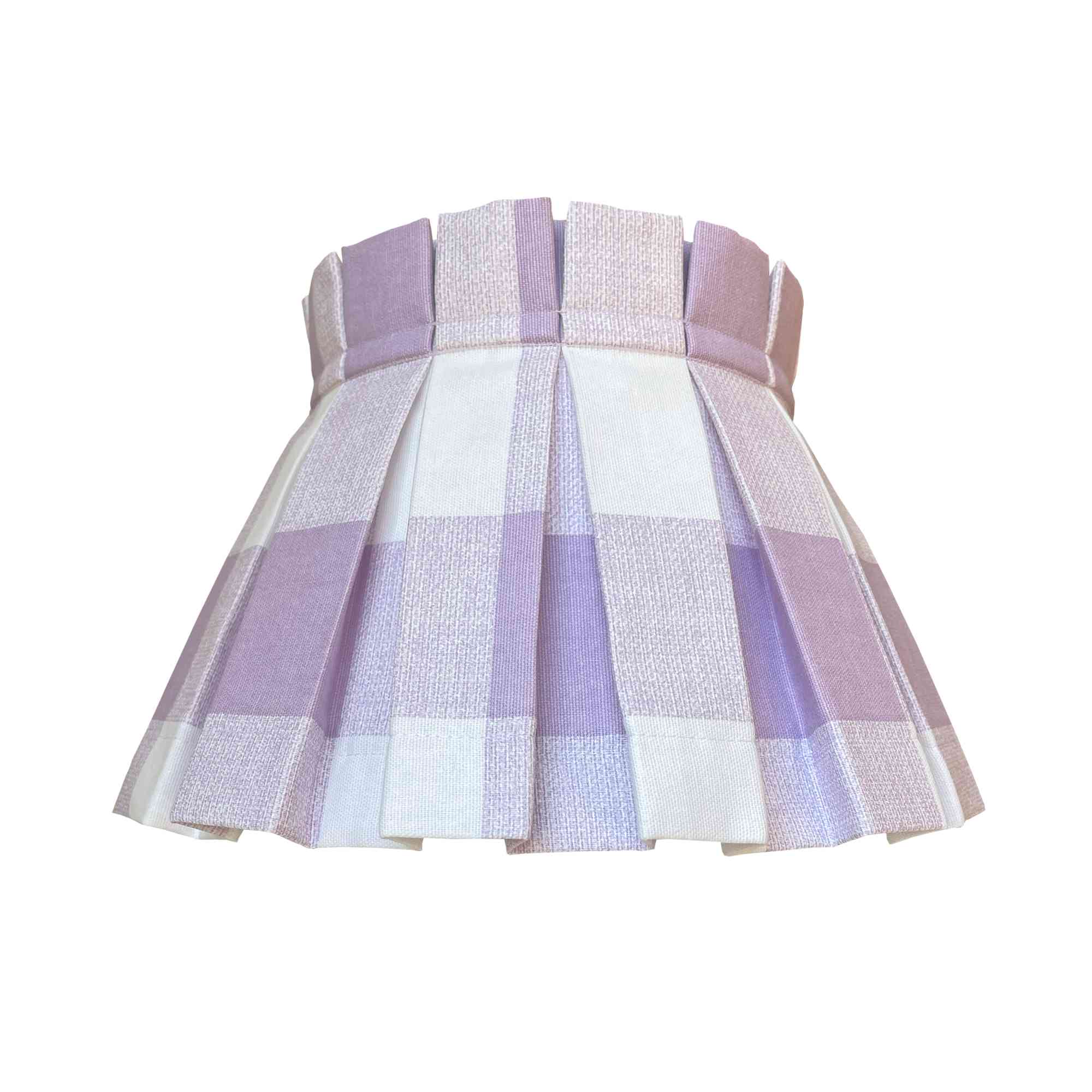 PLAID CLASSIC BOX PLEAT LAMPSHADE | PURPLE