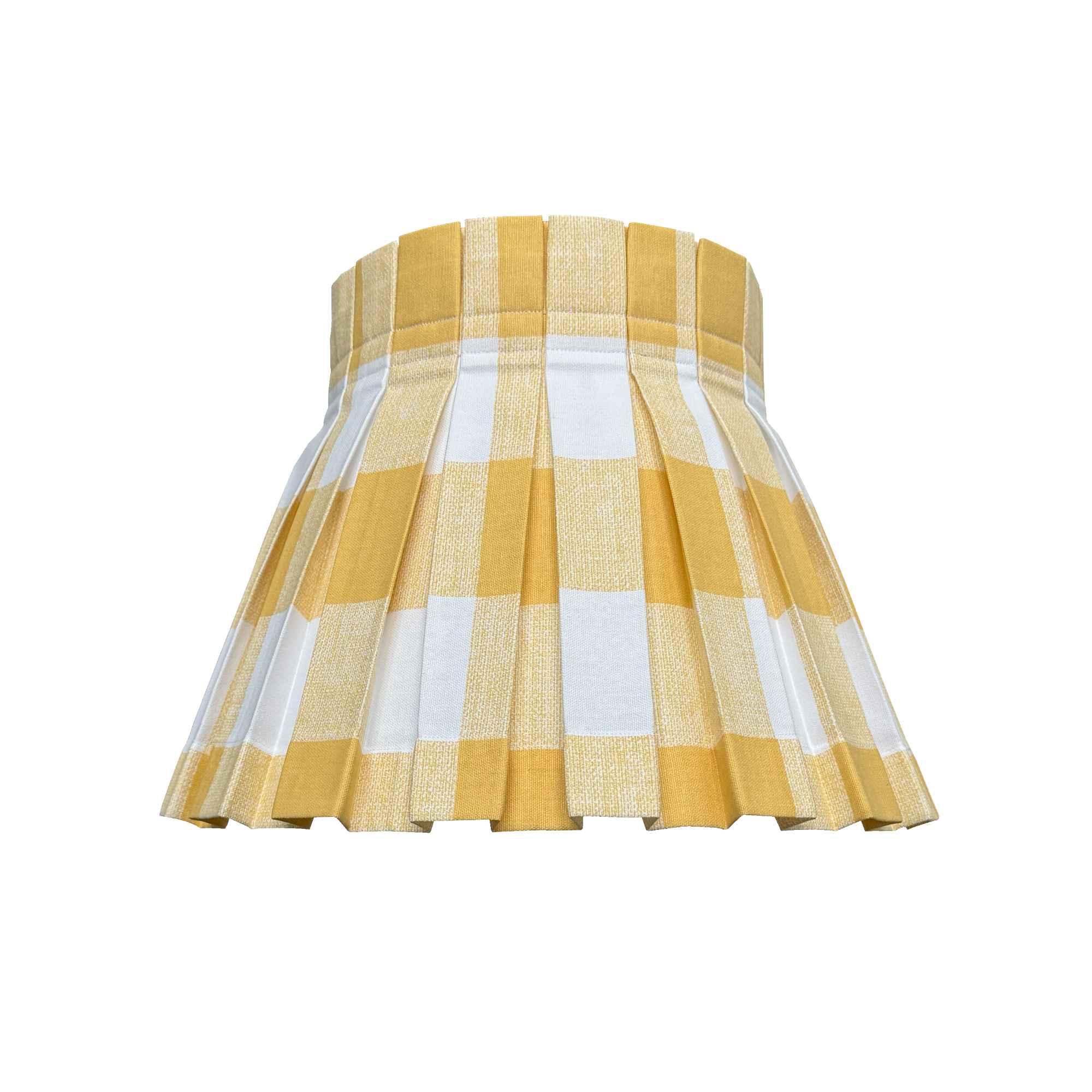 PLAID CLASSIC BOX PLEAT LAMPSHADE | YELLOW