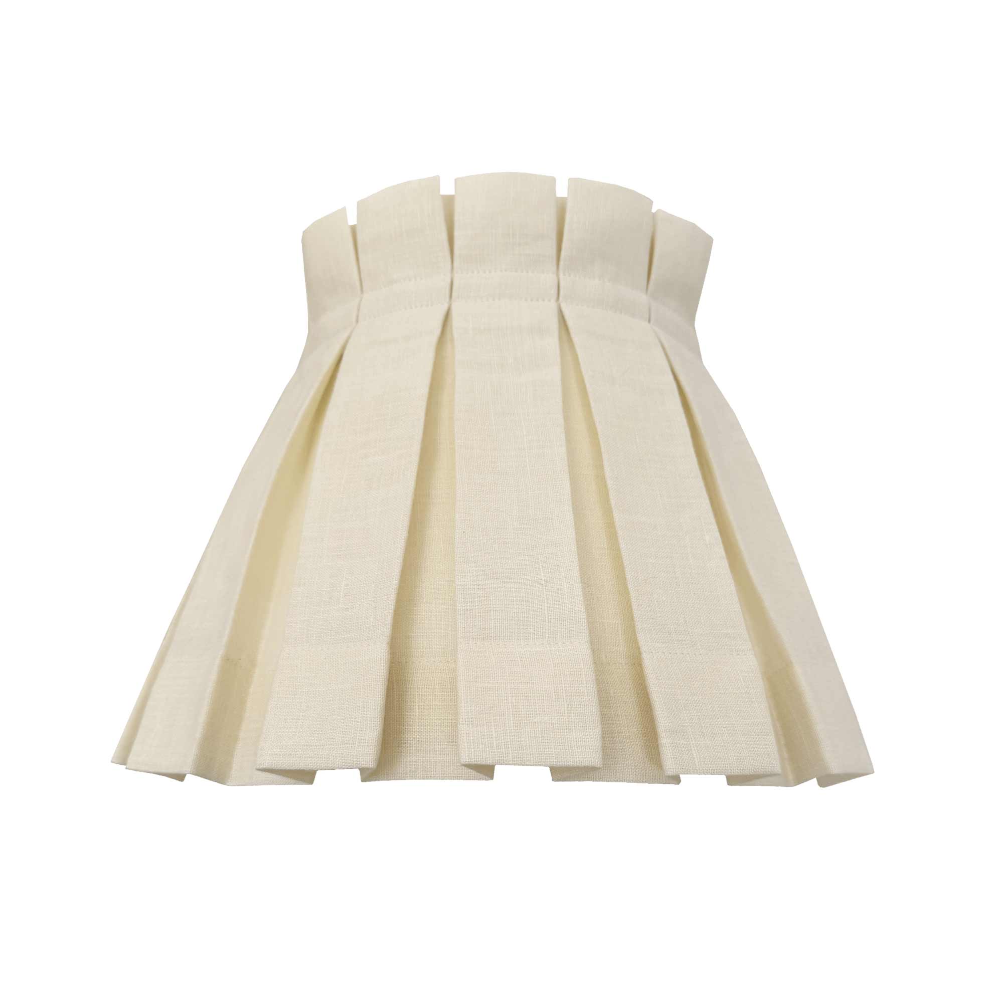 SOLID CLASSIC BOX PLEAT LAMPSHADE | IVORY