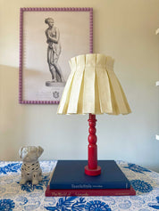 SOLID CLASSIC BOX PLEAT LAMPSHADE | IVORY