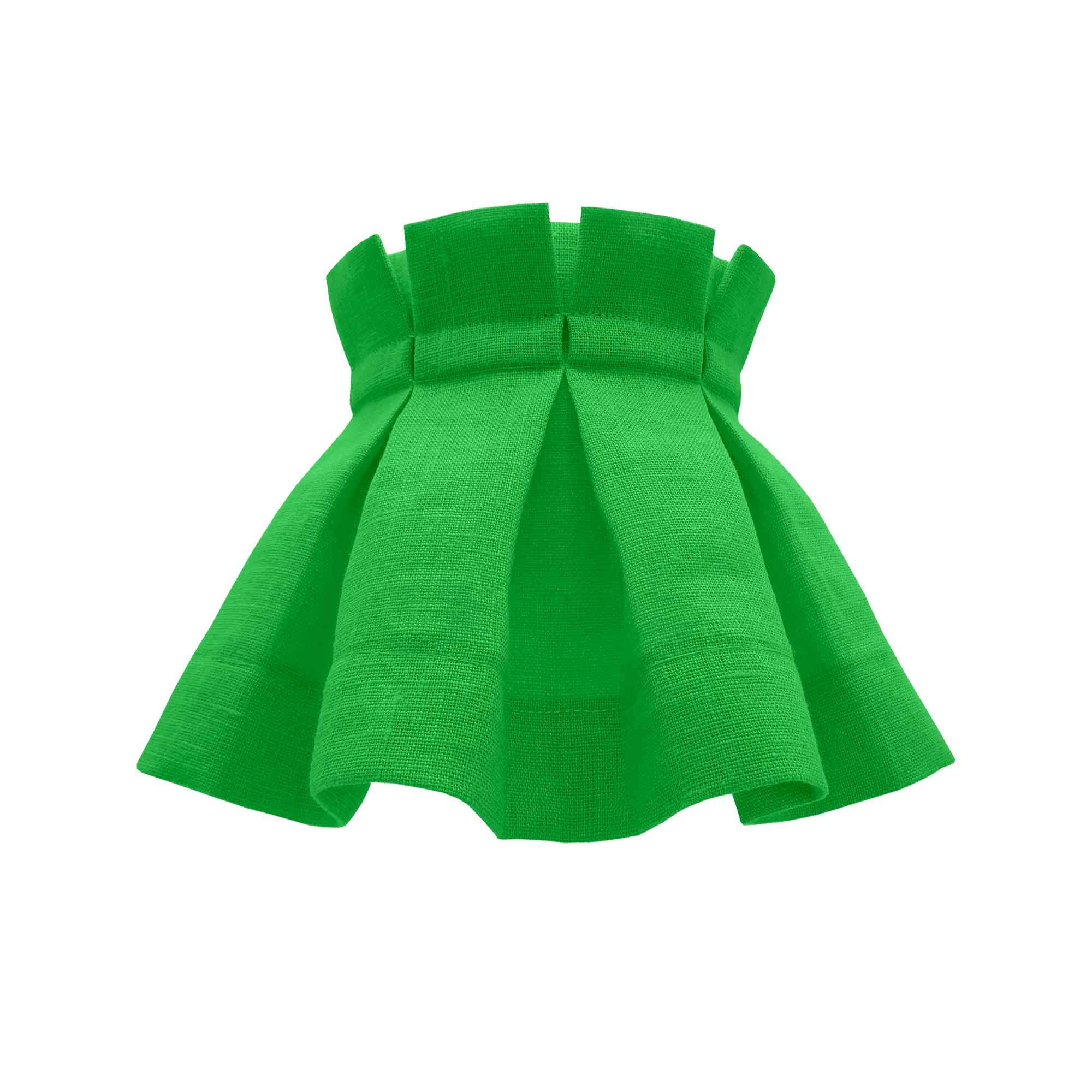 SOLID RELAXED BOX PLEAT LAMPSHADE | GREEN