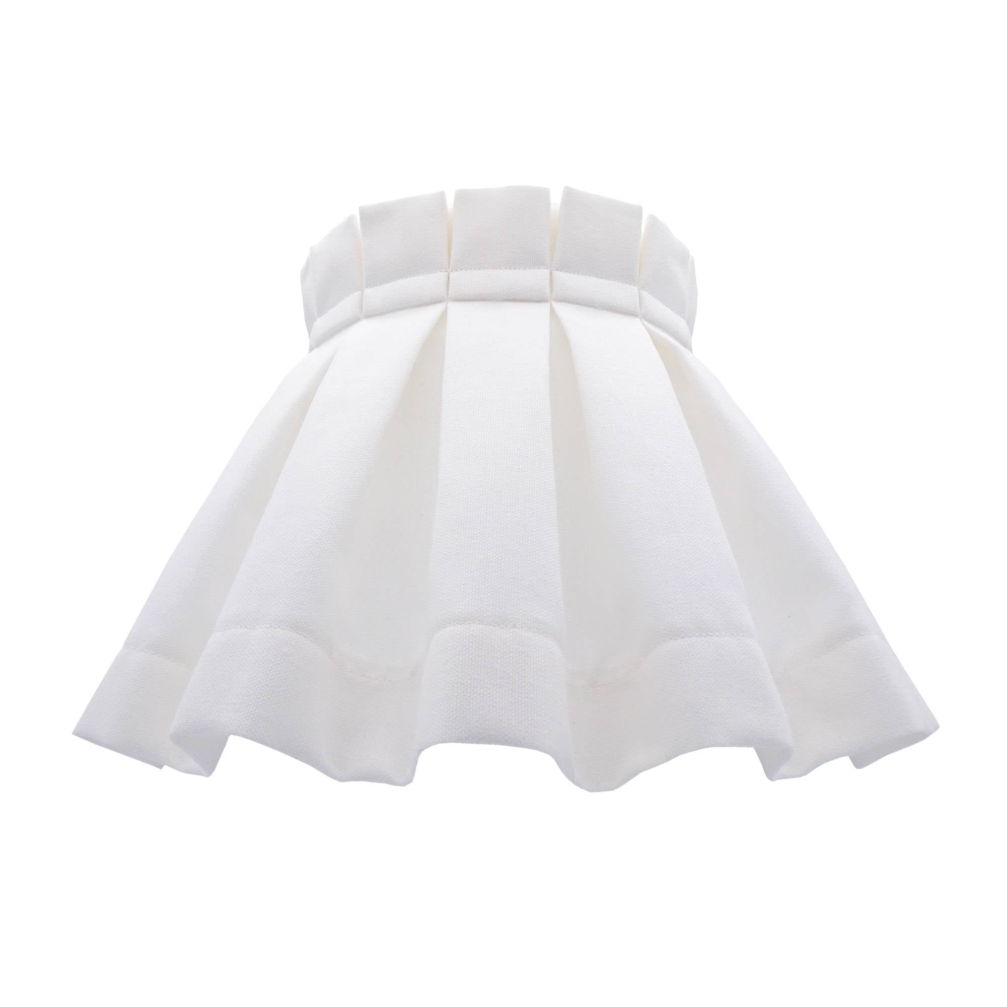 SOLID RELAXED BOX PLEAT LAMPSHADE | WHITE