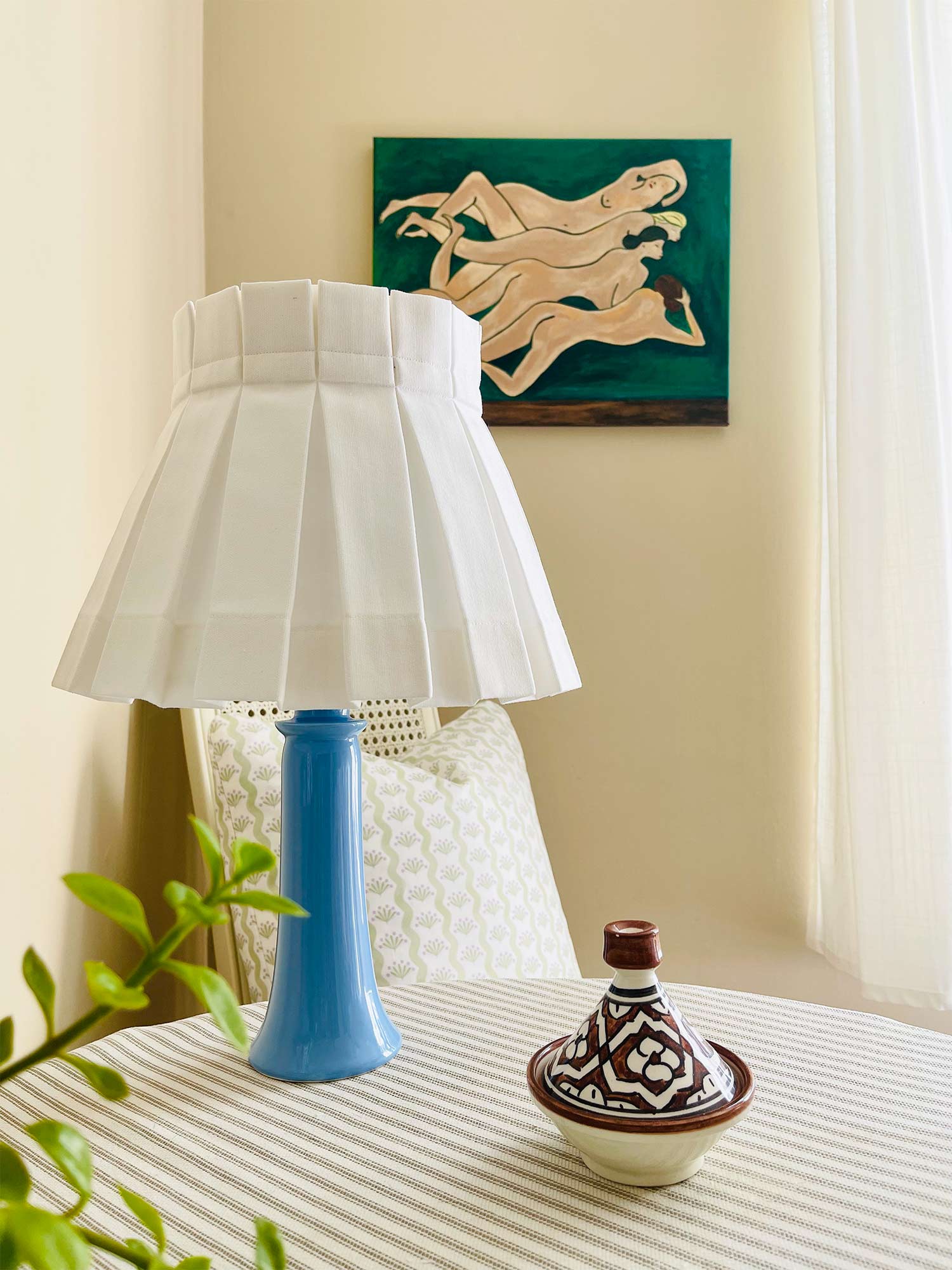 SOLID CLASSIC BOX PLEAT LAMPSHADE | WHITE