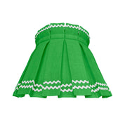 SQUIGGLE CLASSIC BOX PLEAT LAMPSHADE | WHITE/GREEN