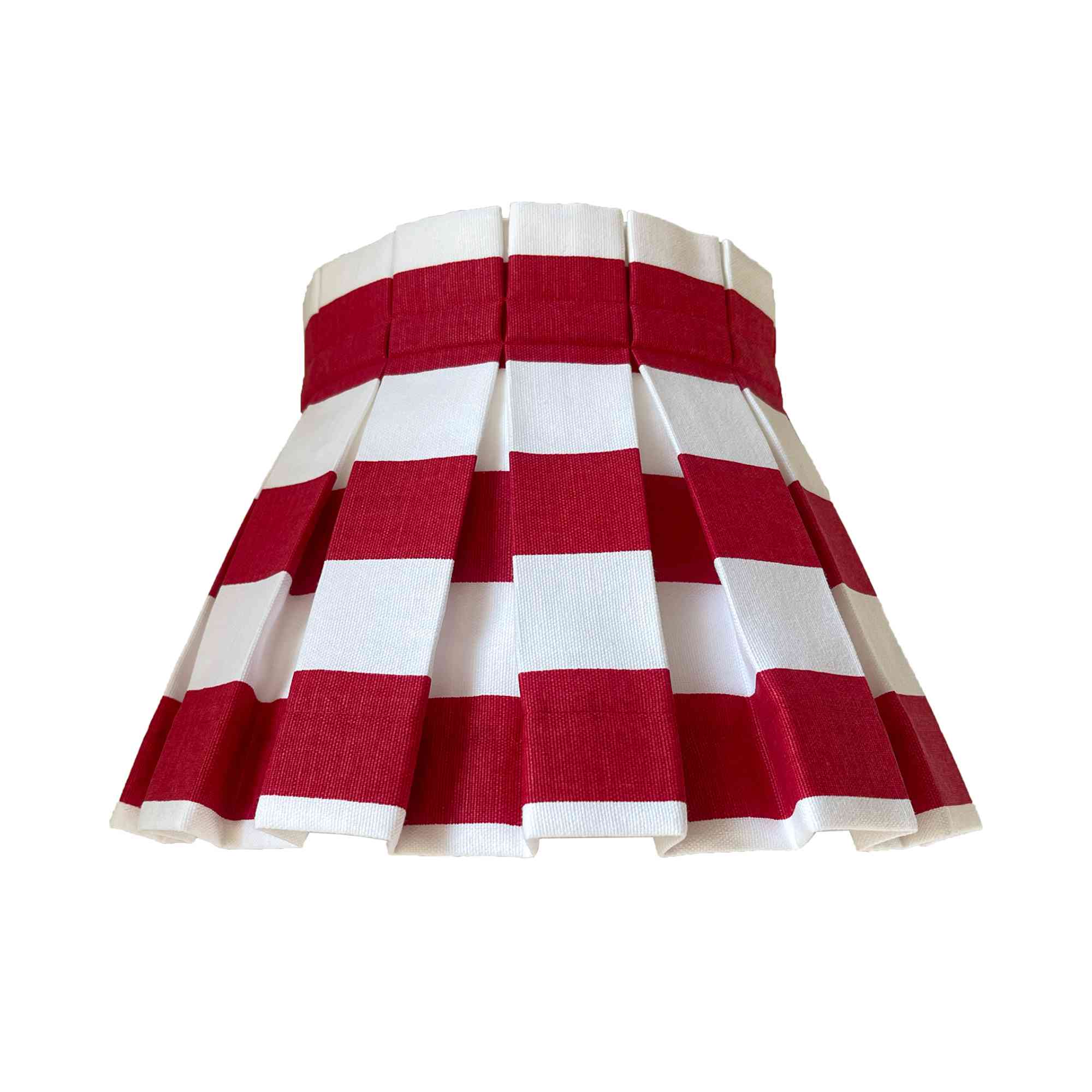 STRIPE CLASSIC BOX PLEAT LAMPSHADE | RED