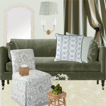 Olive Green Toned Sitting Room Elegance