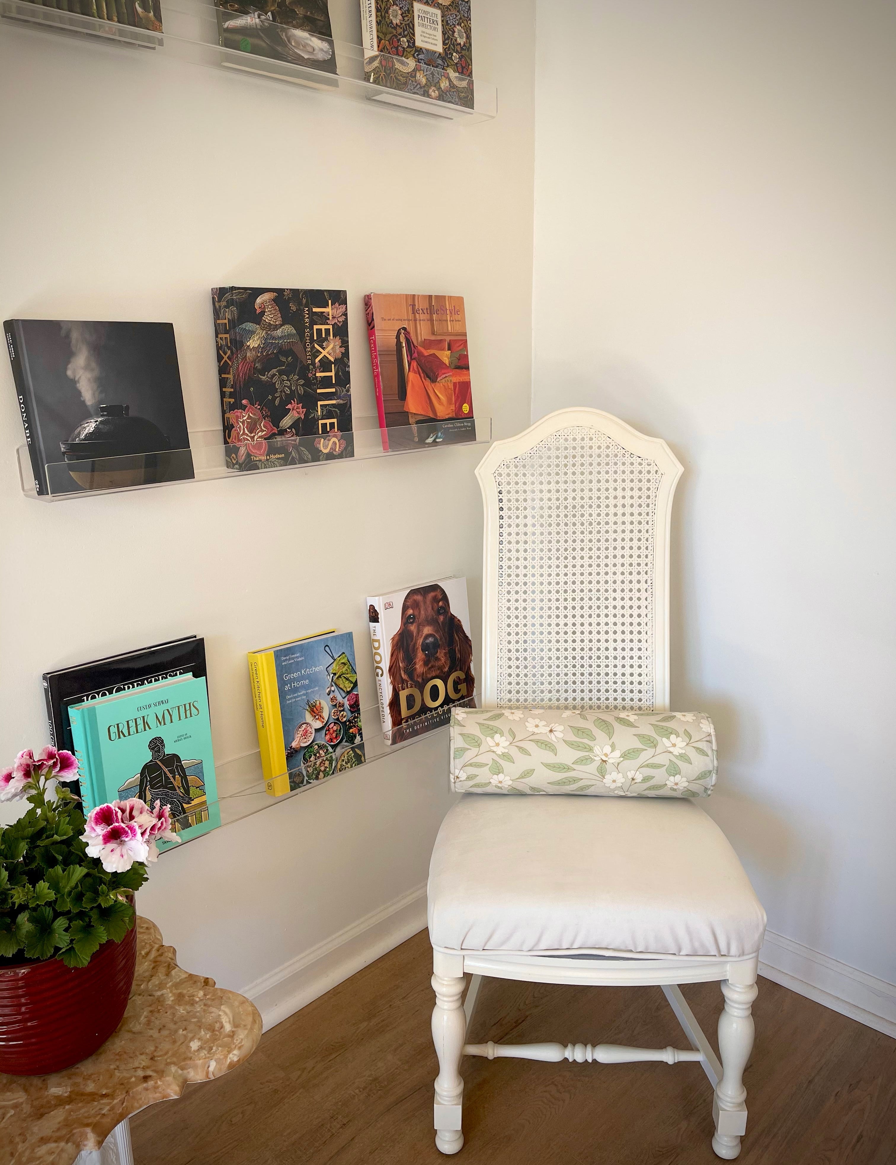 Decorative bolster pillow for a eccentric small living room corner