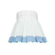 COLORBLOCK CLASSIC BOX PLEAT LAMPSHADE | WHITE/BLUE