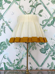 COLORBLOCK BOX PLEAT LAMPSHADE | IVORY/MUSTARD