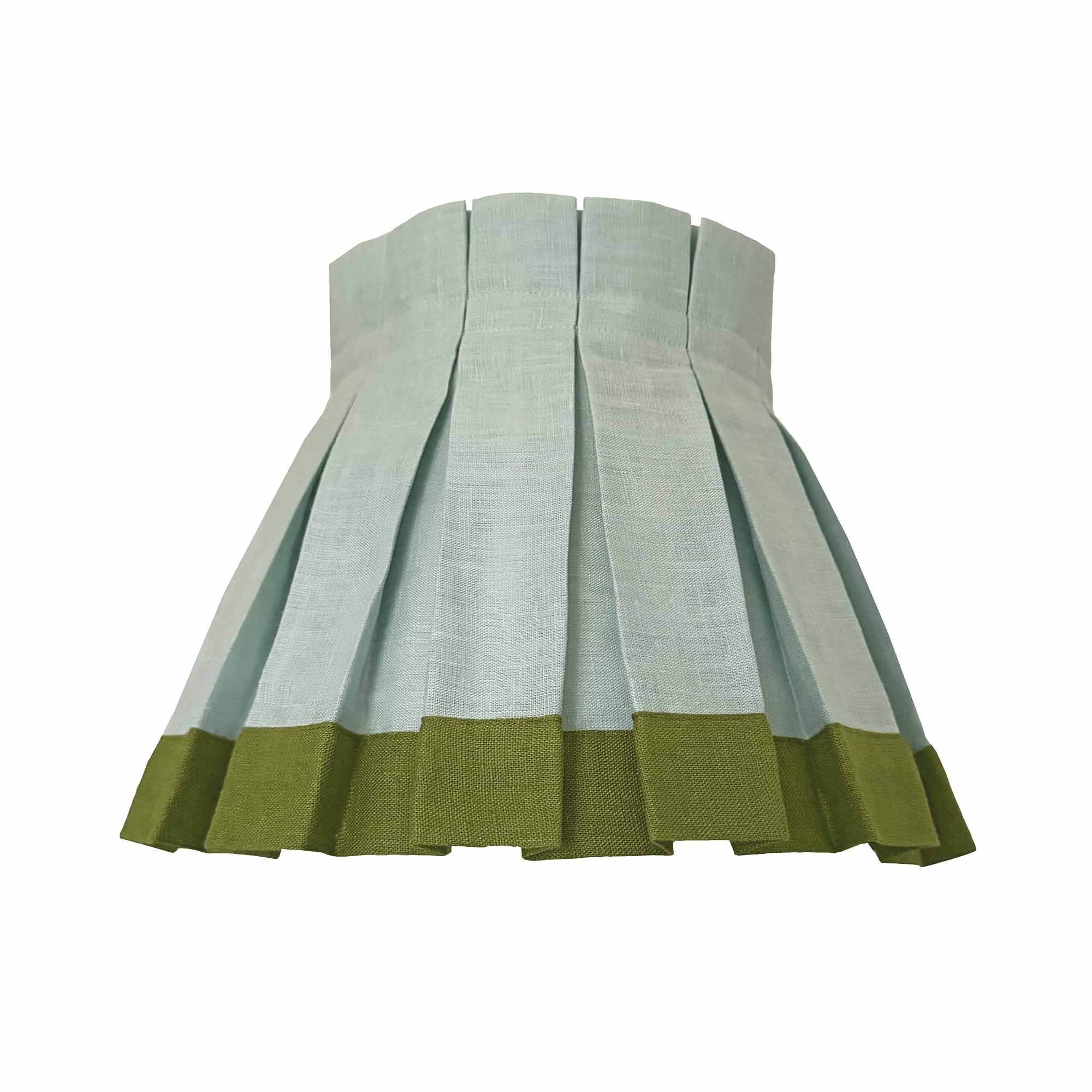 COLORBLOCK CLASSIC BOX PLEAT LAMPSHADE | SEAFOAM/FOREST
