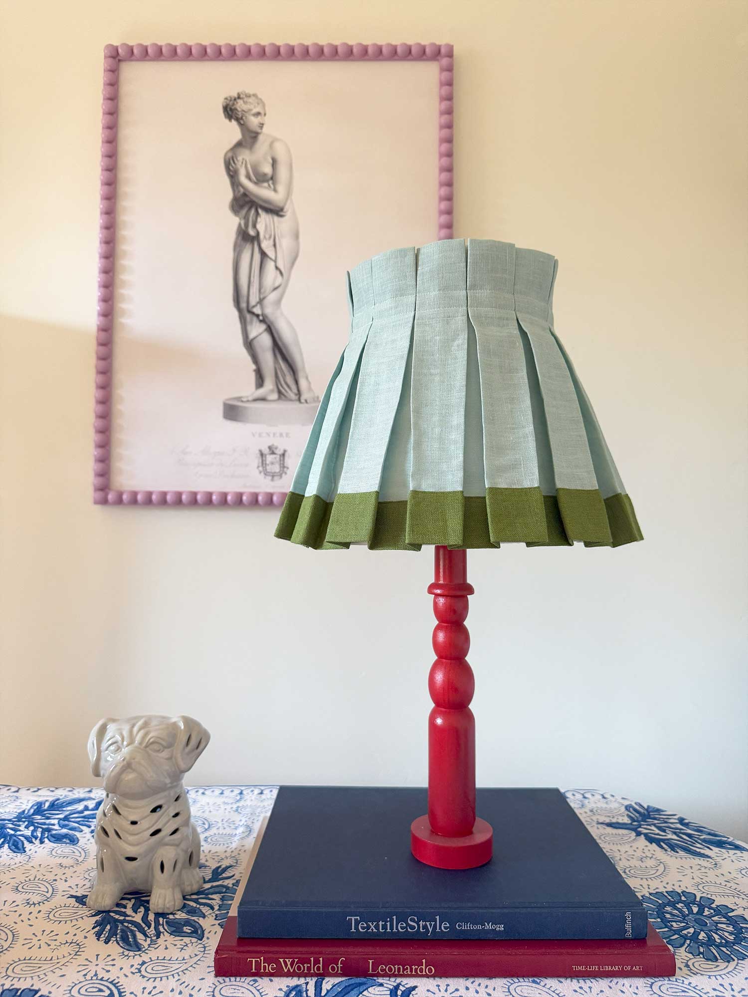 COLORBLOCK CLASSIC BOX PLEAT LAMPSHADE | SEAFOAM/FOREST