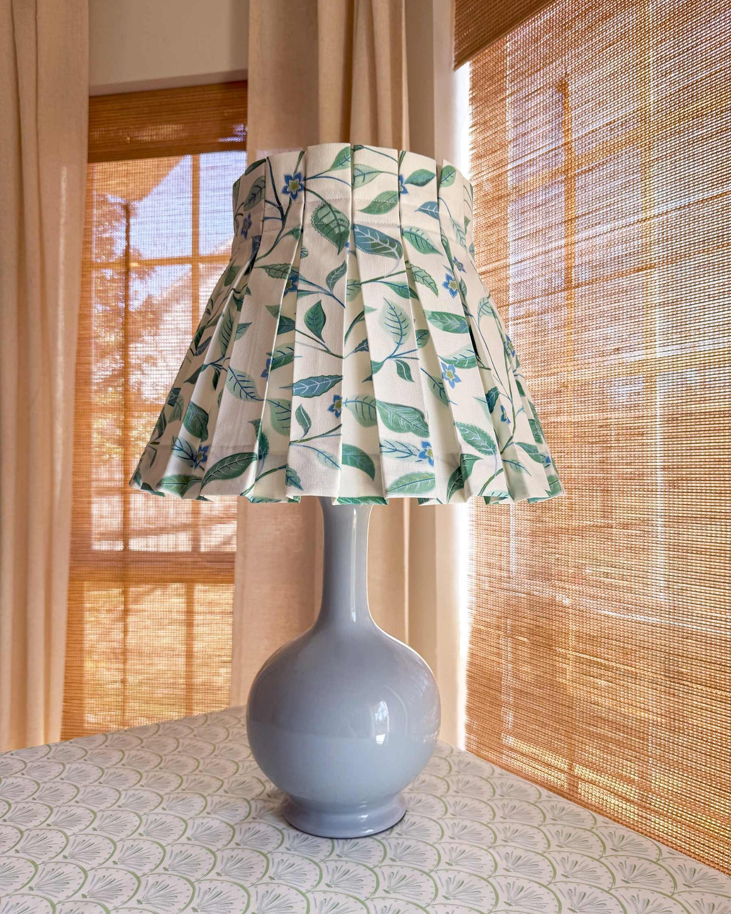 ELYSSE BOX PLEAT LAMPSHADE | PEACOCK
