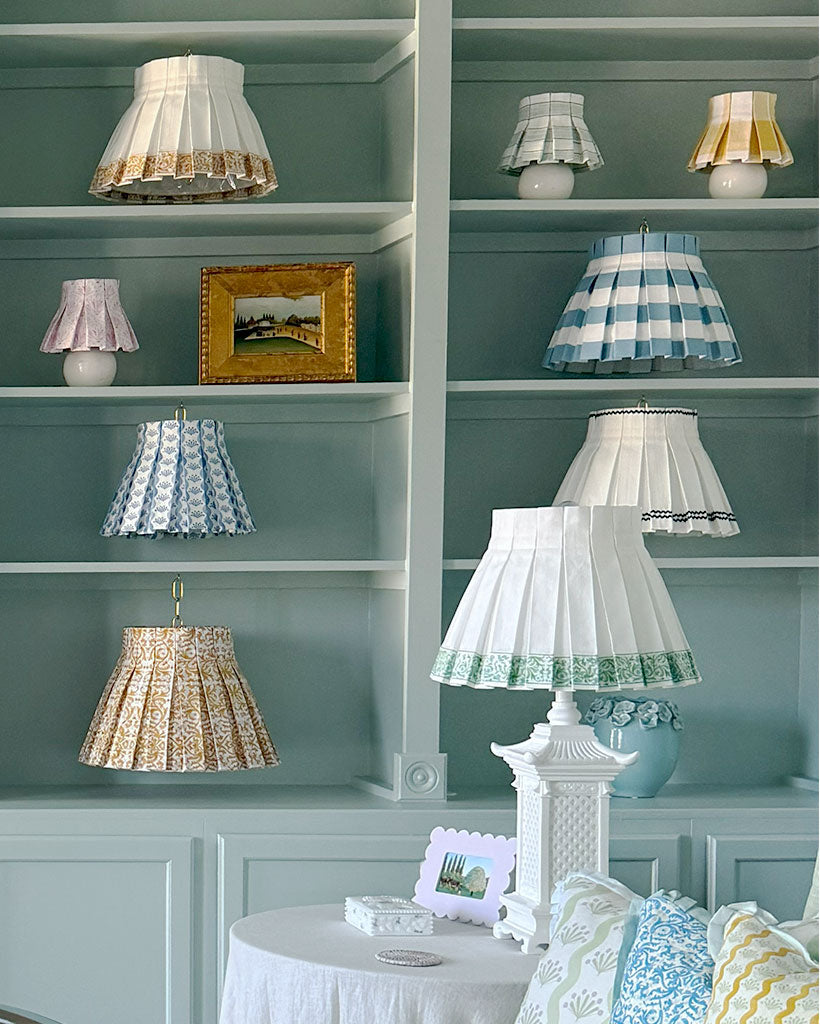 【美品】ENFOLD 24年製 LAMPSHADE SKIRT ライトブルー Stripe Box Pleat Lampshade Skirt Blue | Ciélle Home
