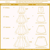 Cielle Home Lampshade Size Guide