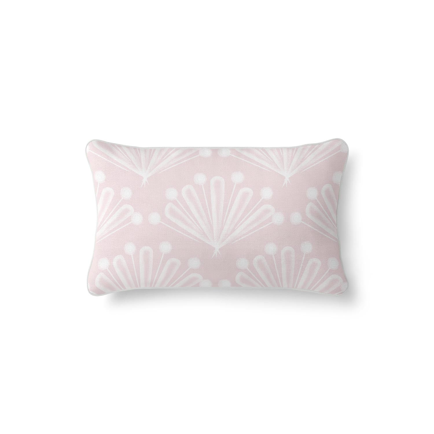 Cielle Home Lavinia Rose Pink Throw Pillow Velvet Piping