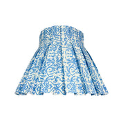blue floral motif lampshade skirt