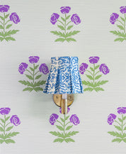 SIENA-FRESCO BOX PLEAT LAMPSHADE | AZZURRO