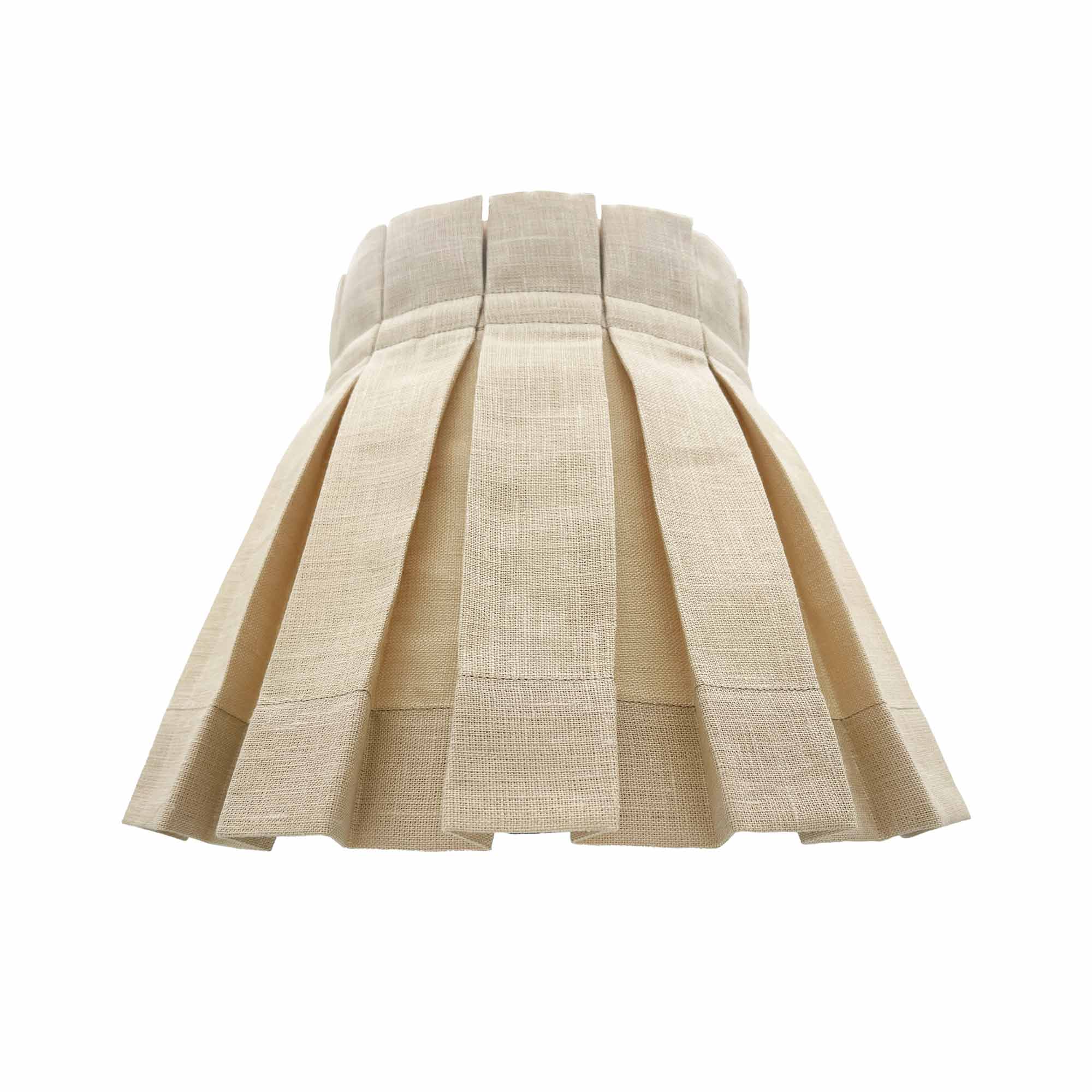 SOLID CLASSIC BOX PLEAT LAMPSHADE | TAN