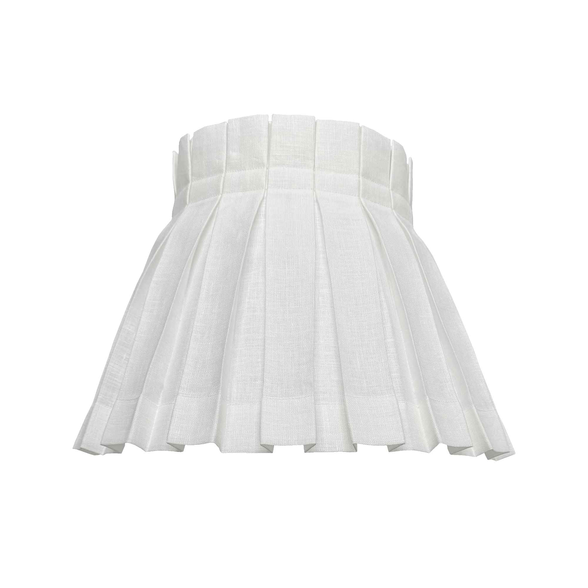 SOLID CLASSIC BOX PLEAT LAMPSHADE | WHITE