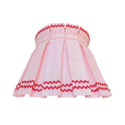 SQUIGGLE CLASSIC BOX PLEAT LAMPSHADE | RED/PINK