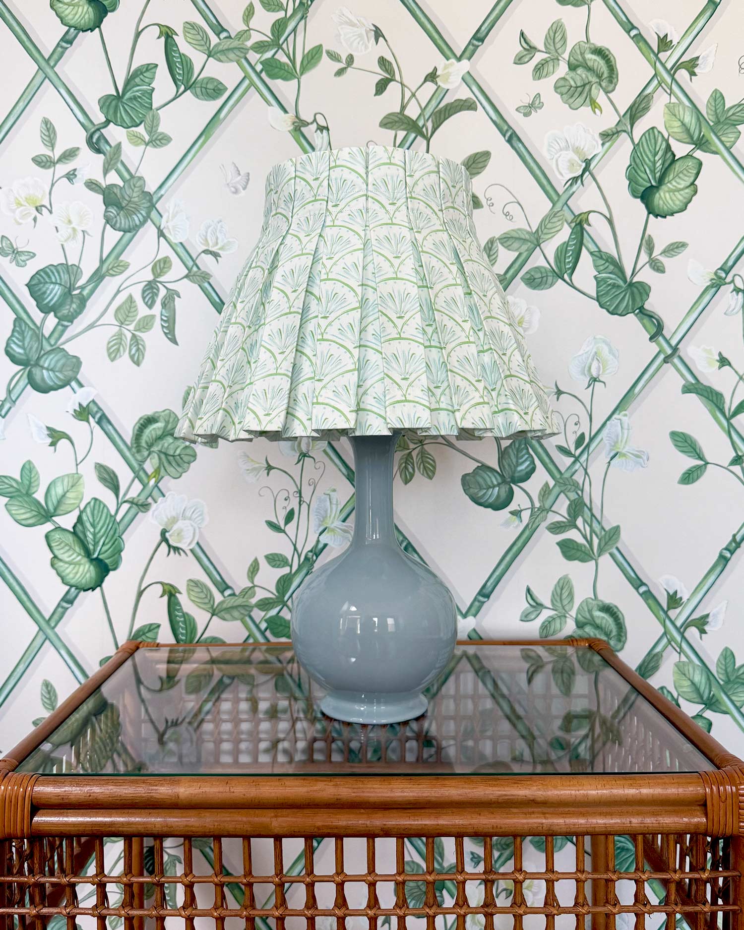 VALENCIA BOX PLEAT LAMPSHADE | AQUA