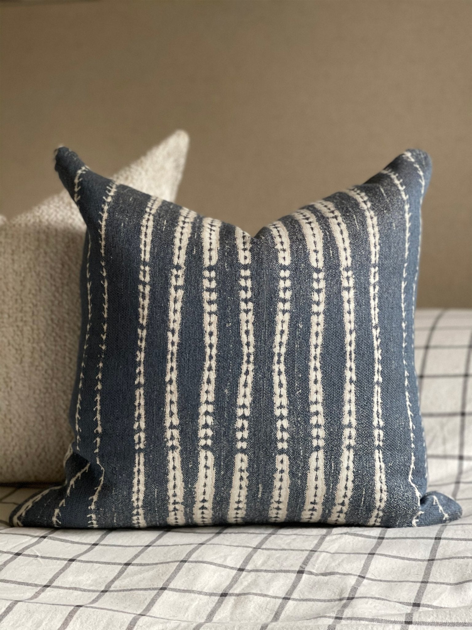 Blue stripe hotsell throw pillow